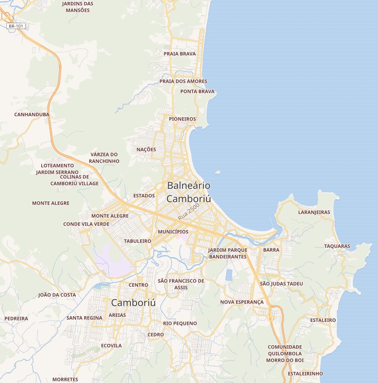 Localização do evento em Balneário Camboriú SC